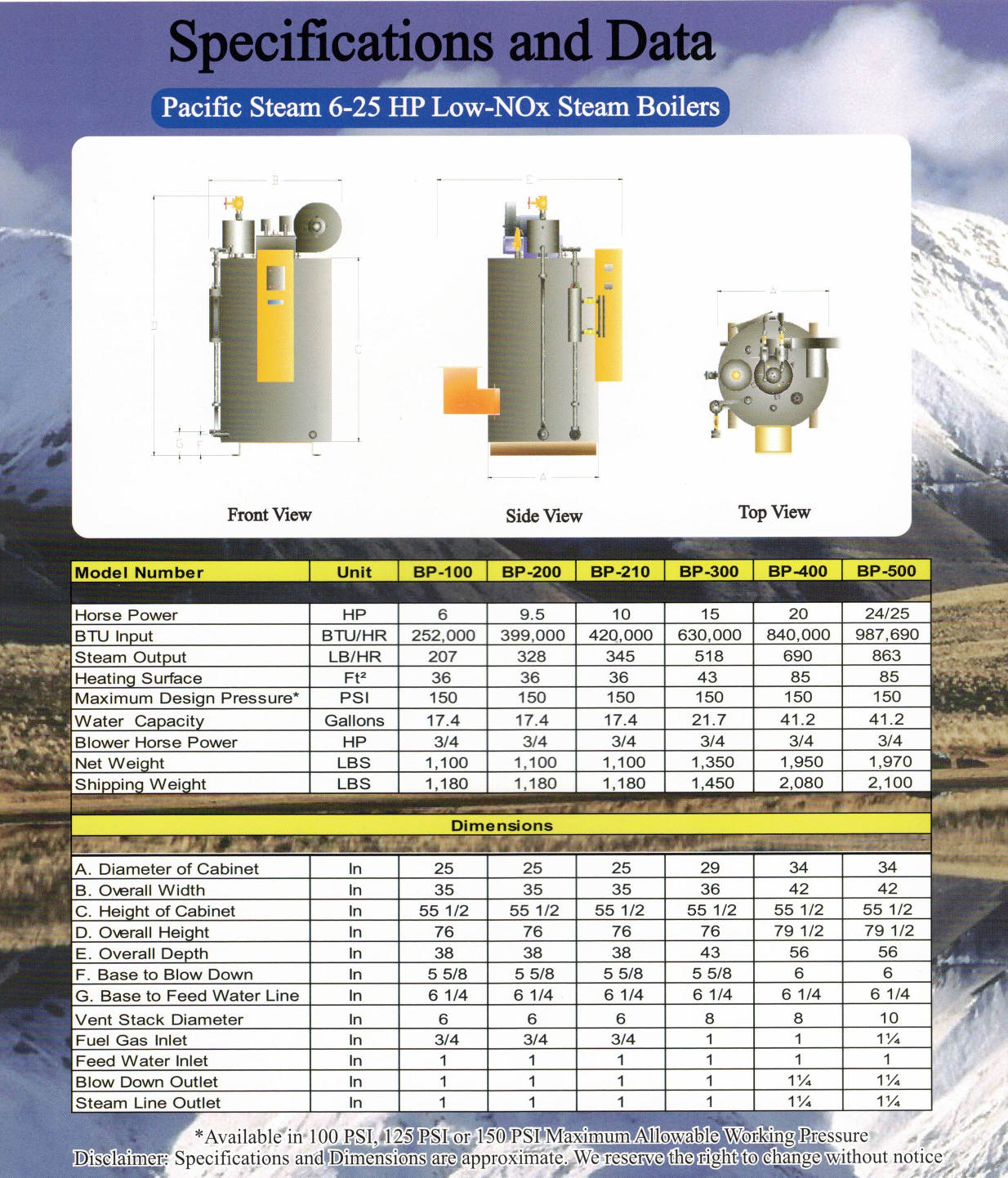 Gas Boilers Pacific Steam Equipment